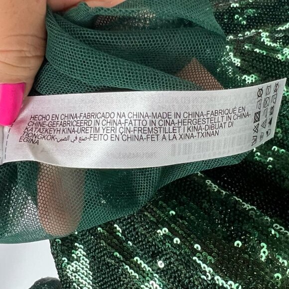 Nwt - Zara, Women’s Sequin Mini Dress - Green. Size: M. - Picture 9 of 15
